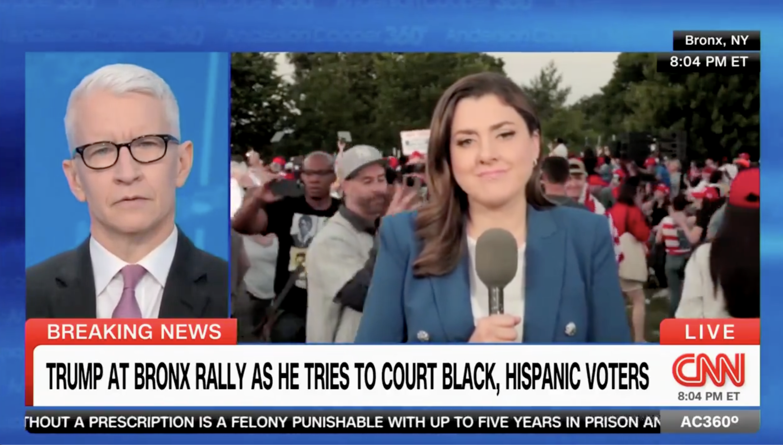 HILARIOUS: Watch CNN Forced To Admit The Trump Bronx Rally Is HUGE and DIVERSE!