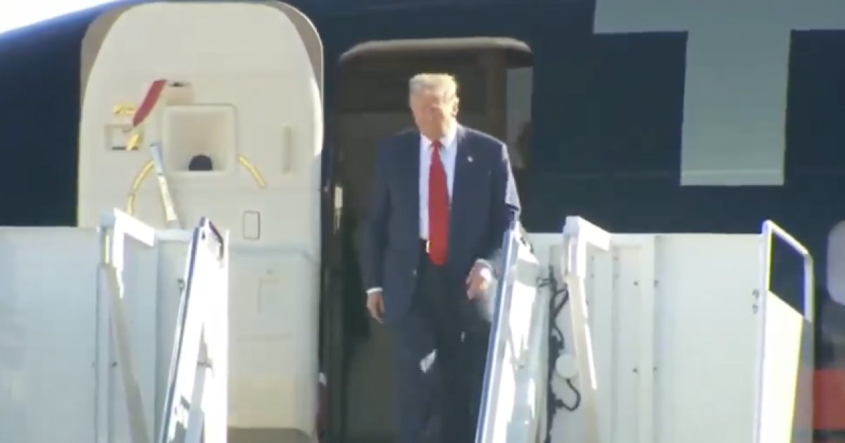 President Trump Lands Makes Triumphant Return To White House