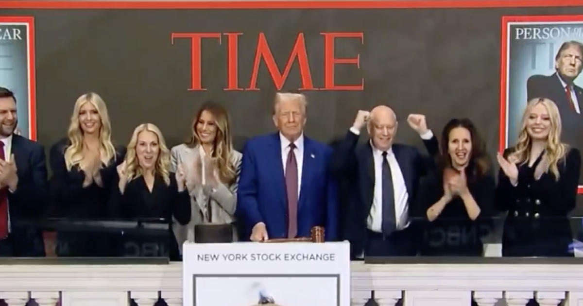 Watch The Moment Trump Rings Opening Bell At New York Stock Exchange