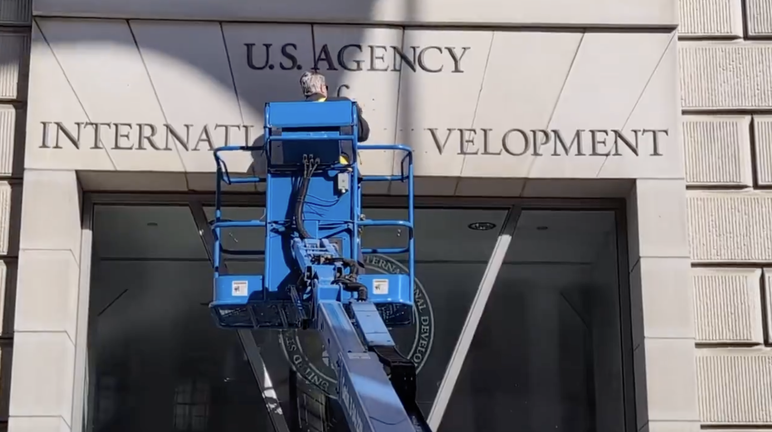 JUST IN: USAID Shut Down, Signs Being Taken Off Buildings