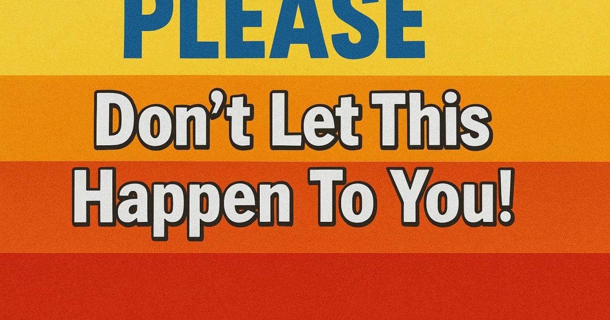 Don't Let This Happen To You READ THIS NOW WLT Report