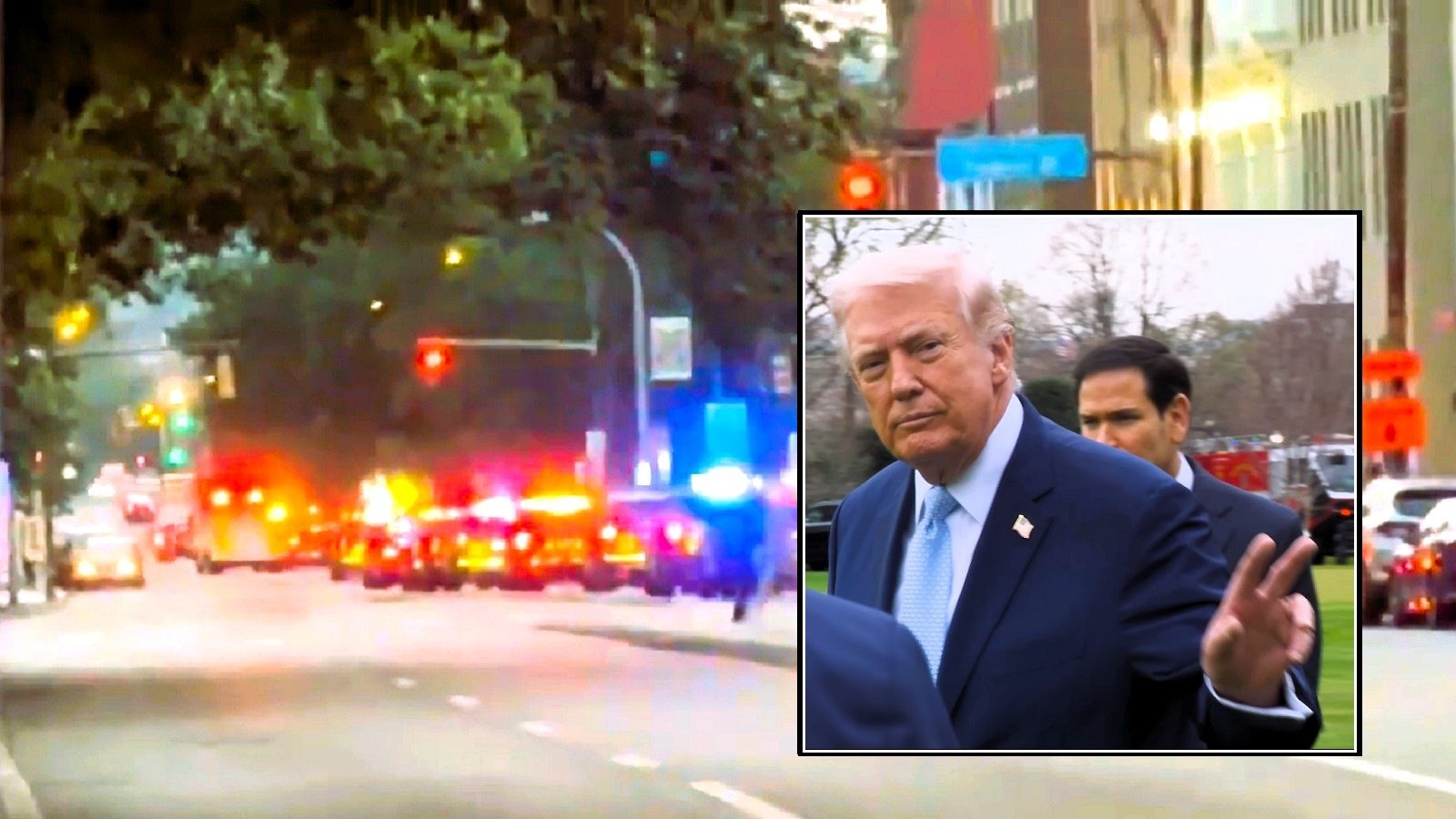 Emergency Lights Trump Inset connected to Rumors President Trump Been Rushed Walter Reed Medical