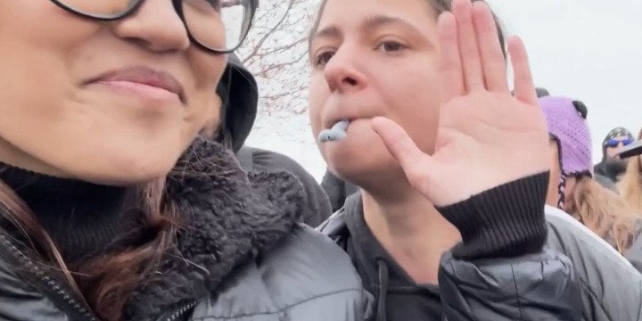 Conservative journalist attack at Minneapolis anti-ICE protest