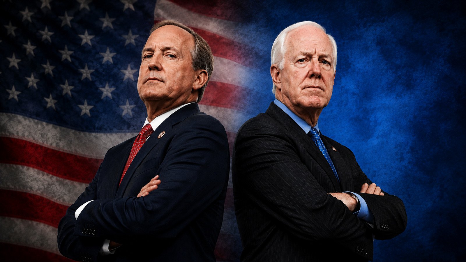 Ken Paxton and John Cornyn Texas Senate race featured image