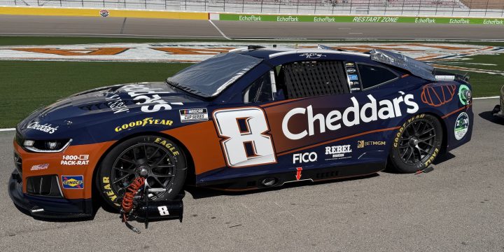 Kyle Busch's No. 8 Cheddar's Chevrolet at Las Vegas Motor Speedway in March 2026