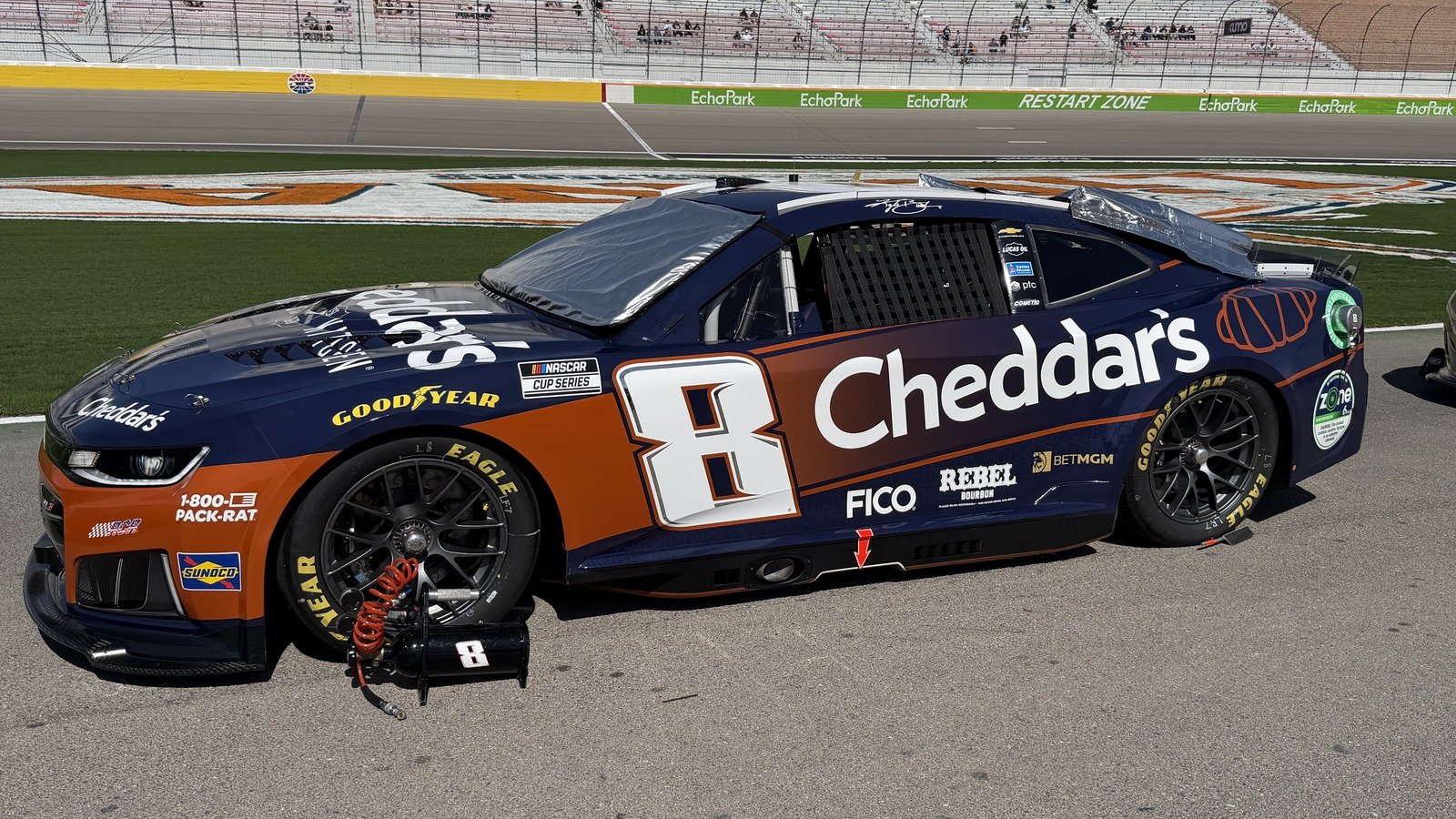Kyle Busch's No. 8 Cheddar's Chevrolet at Las Vegas Motor Speedway in March 2026