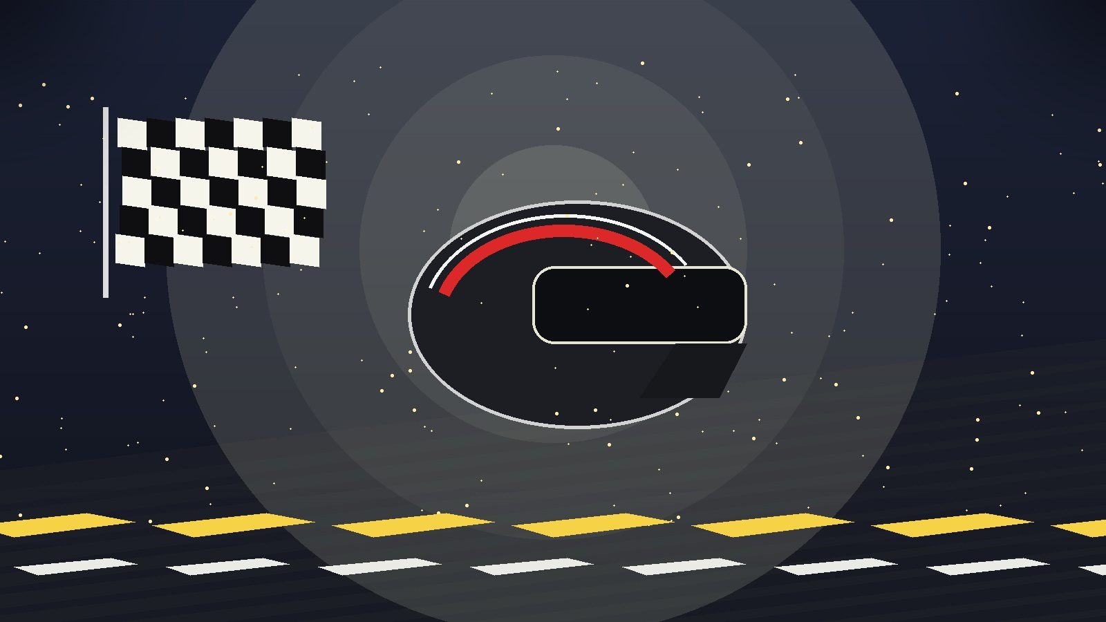 Racing helmet and checkered flag memorial image for Kyle Busch story