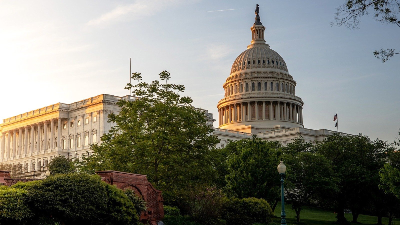 The United States Capitol at sunrise