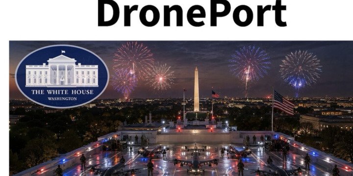 President Trump DronePort visual for the White House roof
