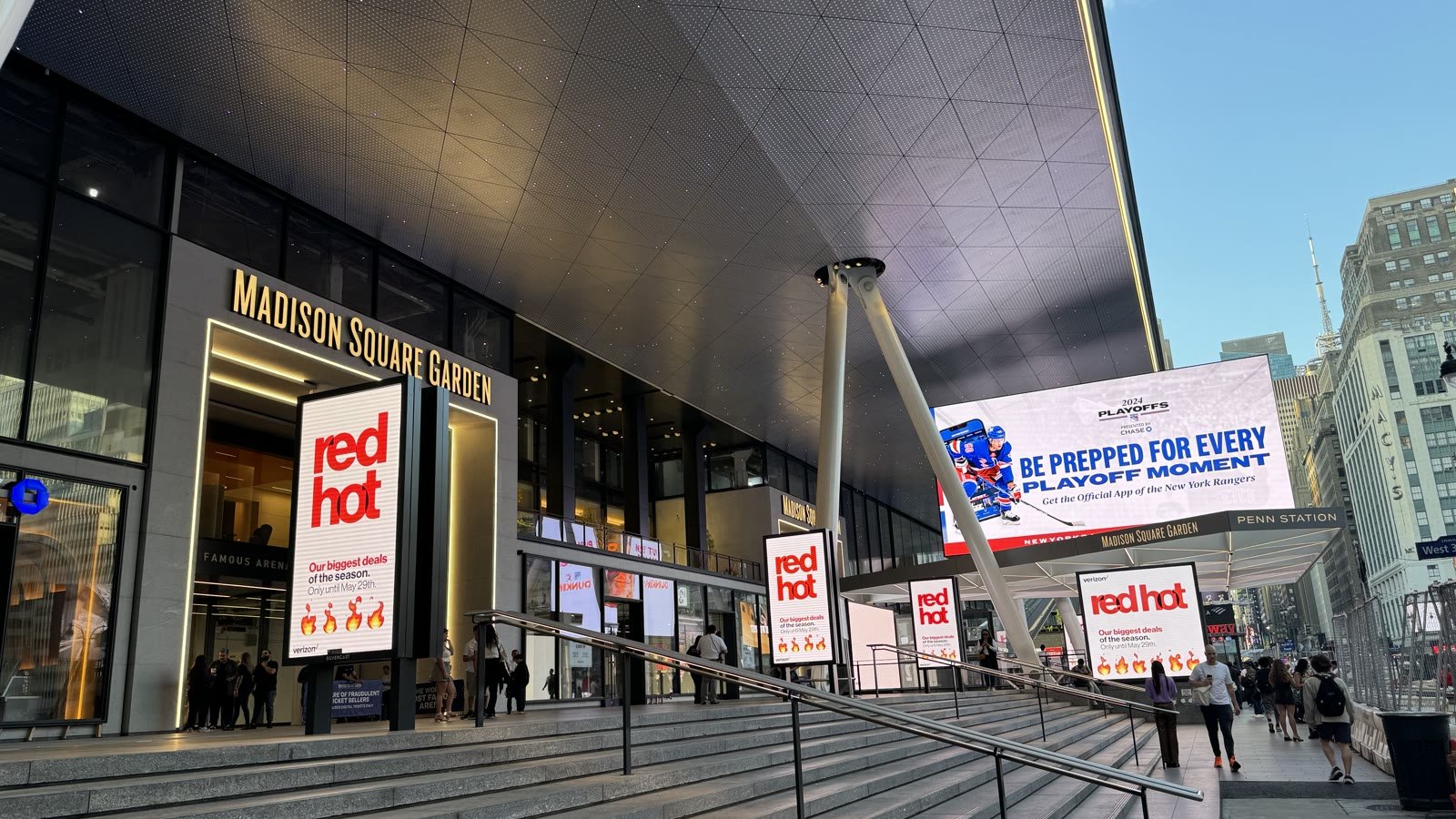 Madison Square Garden Seventh Avenue entrance near Penn Station in New York City