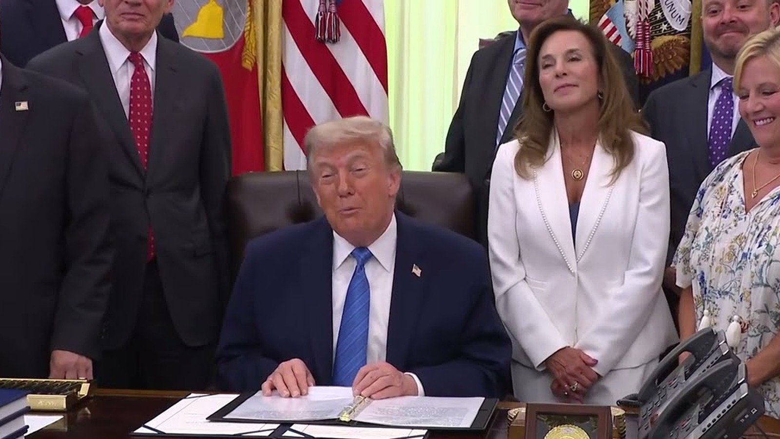 President Trump at the White House signing the Secure America Act