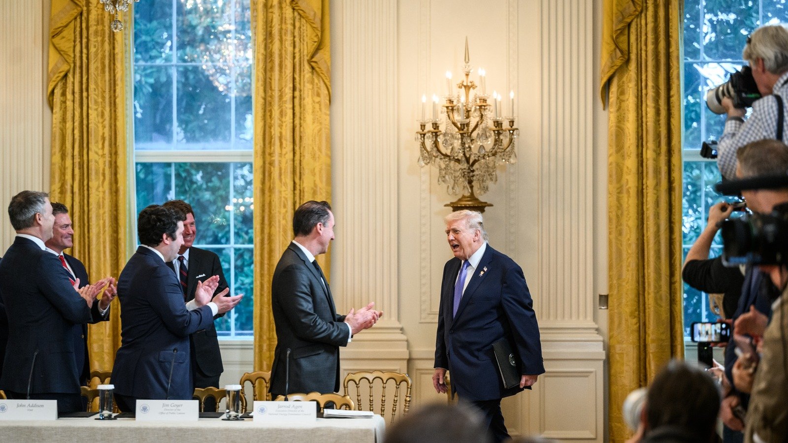 President Trump at a White House roundtable