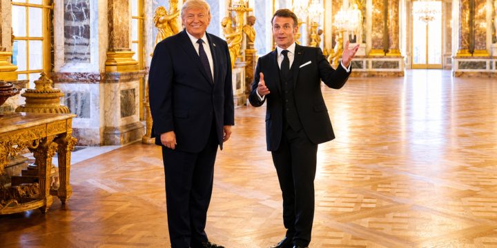 President Trump and French President Emmanuel Macron at Versailles