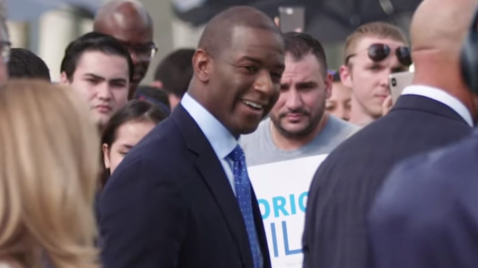 Andrew Gillum campaigning in 2018