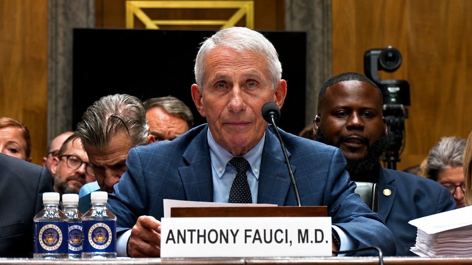 Anthony Fauci testifying before the Senate Homeland Security Committee on July 29, 2026