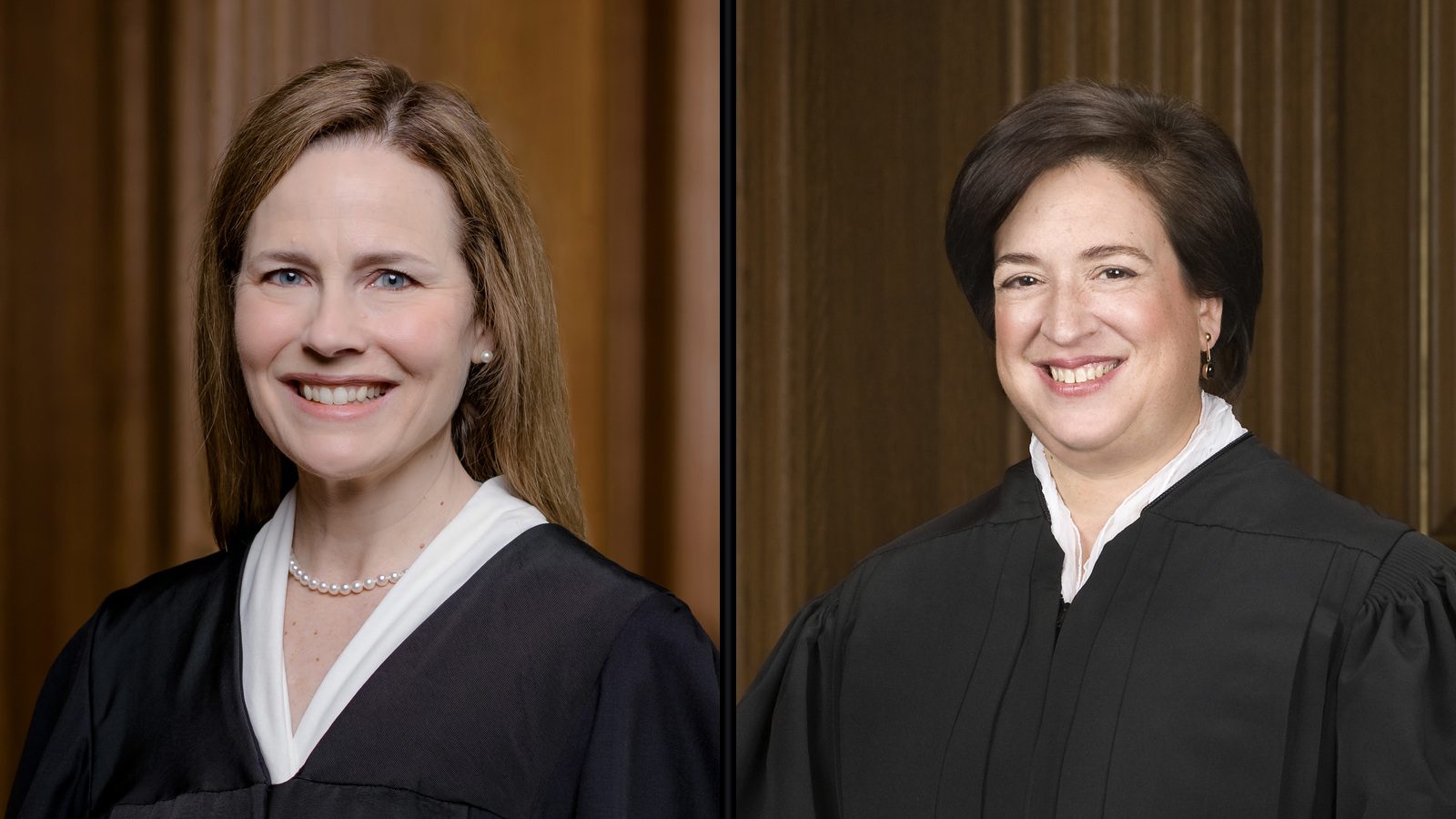 Supreme Court Justices Amy Coney Barrett and Elena Kagan