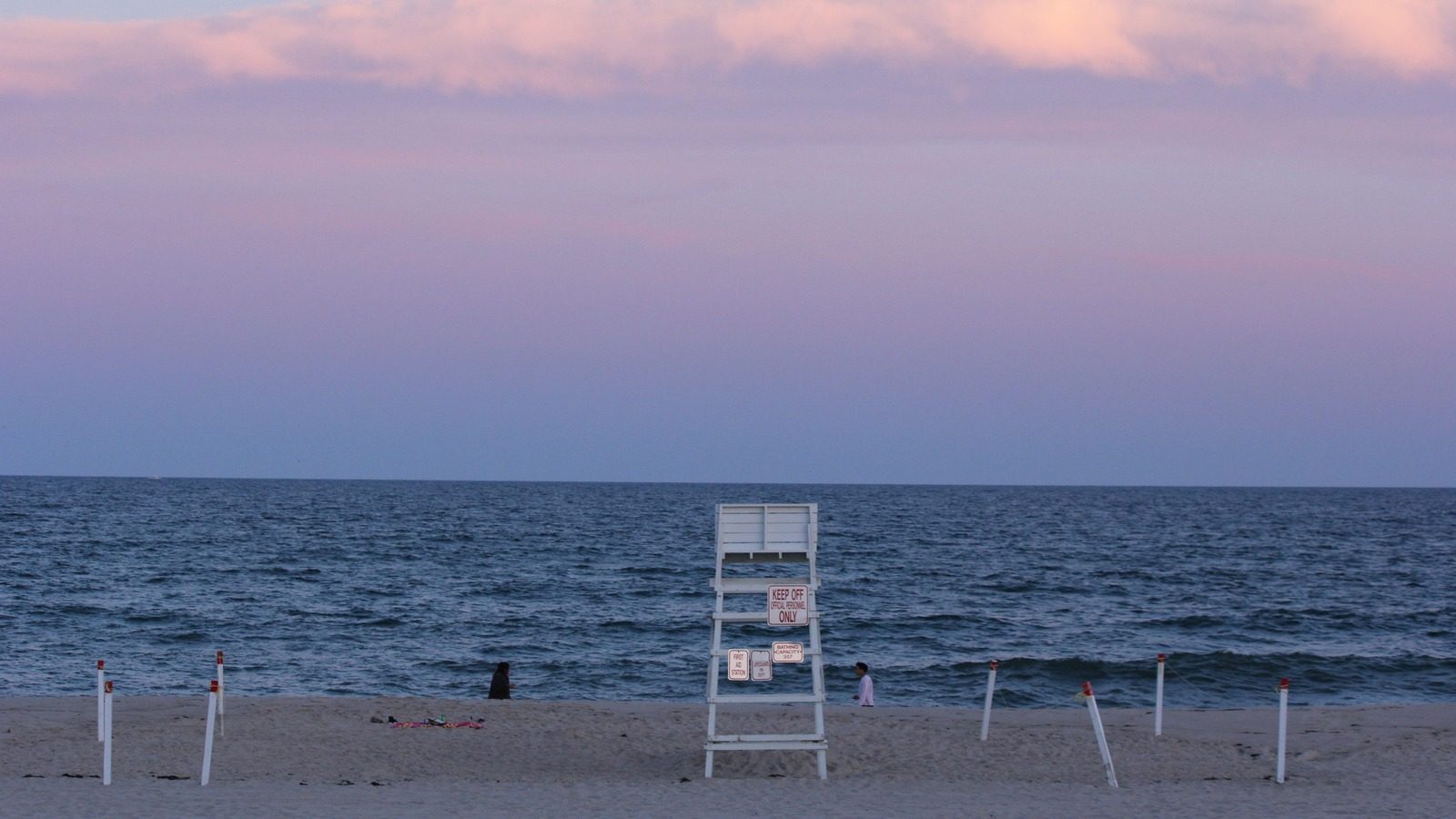 Cooper's Beach shoreline in Southampton, New York
