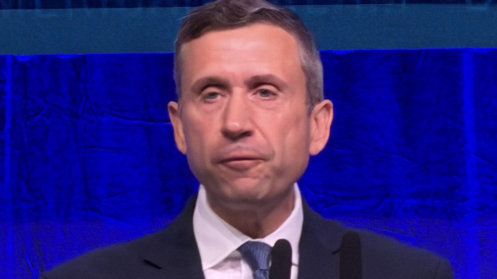 DNC Chair Ken Martin speaking at the Minnesota DFL convention in May 2026