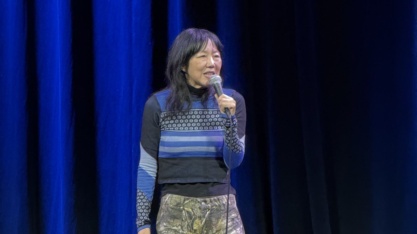 Margaret Cho performing onstage in Washington, D.C., in February 2026