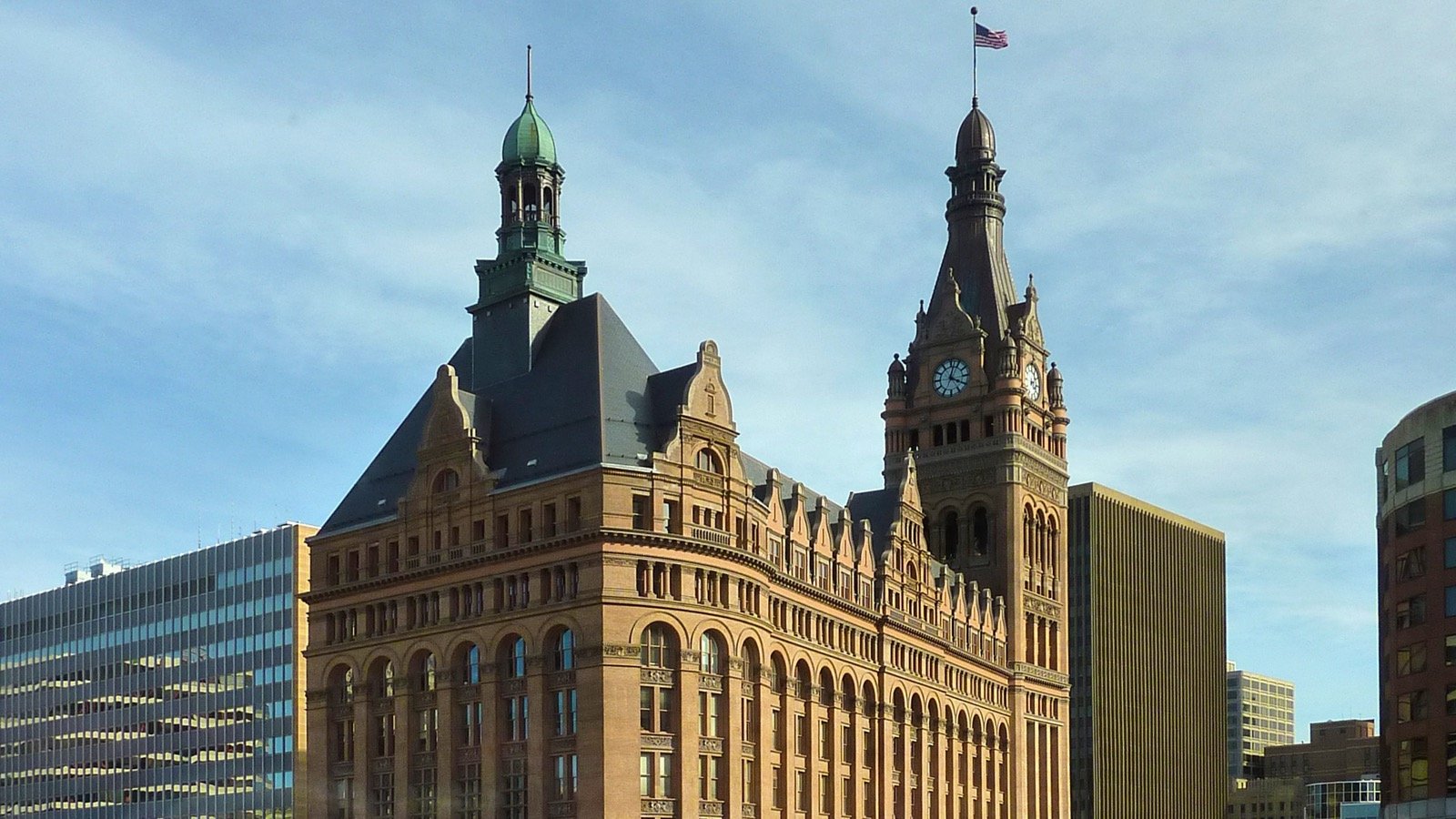 Milwaukee City Hall in downtown Milwaukee, Wisconsin