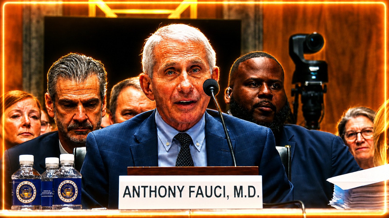 Anthony Fauci testifying at a congressional hearing