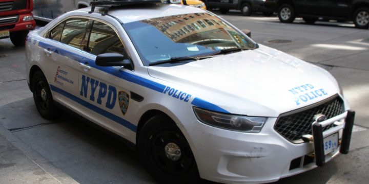NYPD police vehicle parked on a New York City street