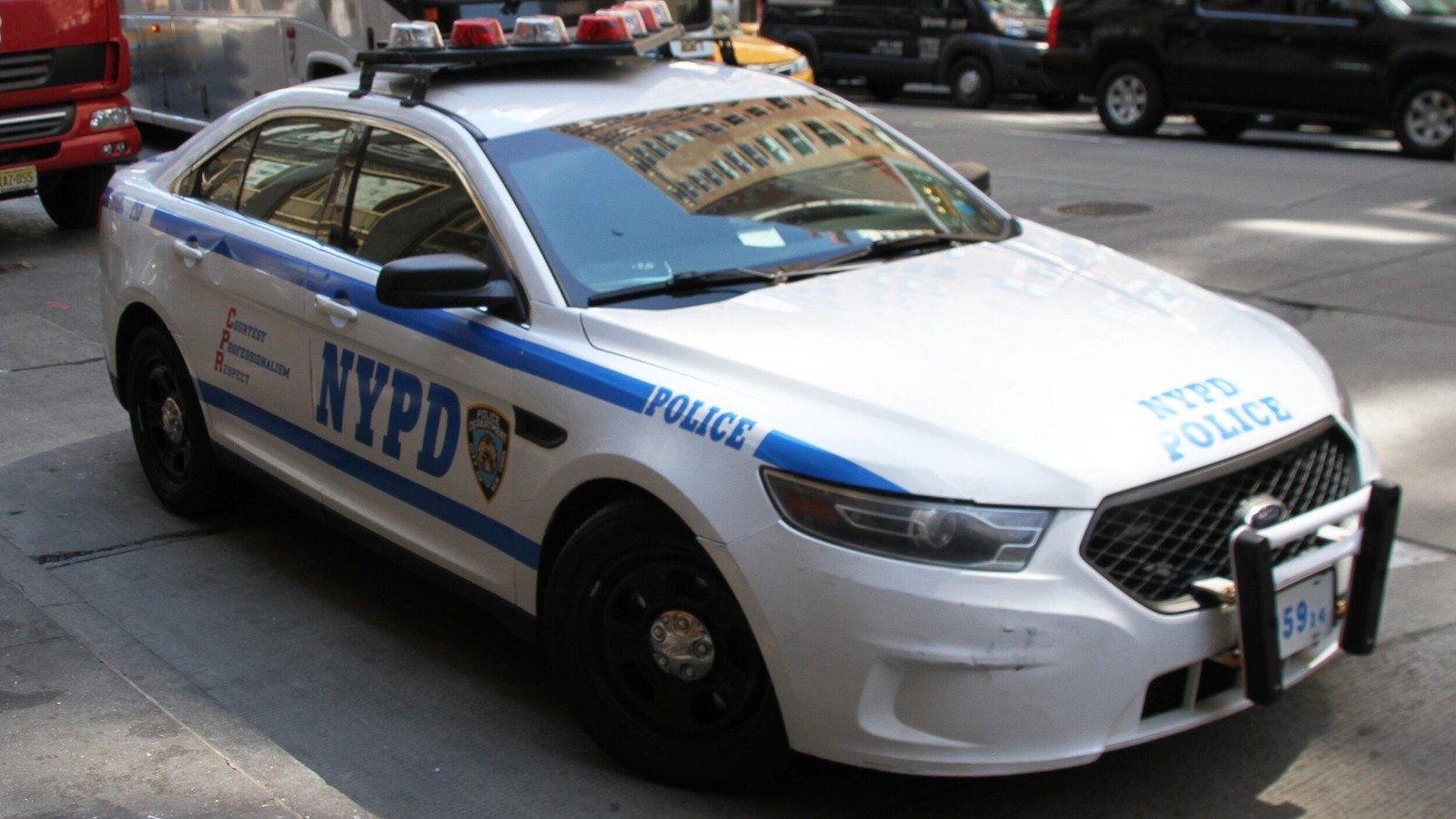 NYPD police vehicle parked on a New York City street