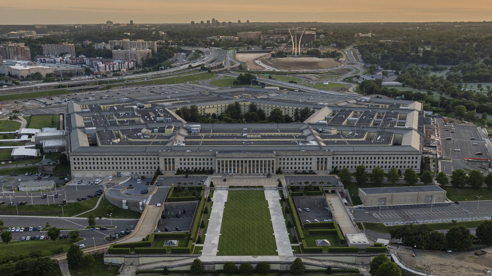 An aerial view of the Pentagon in Washington, D.C.