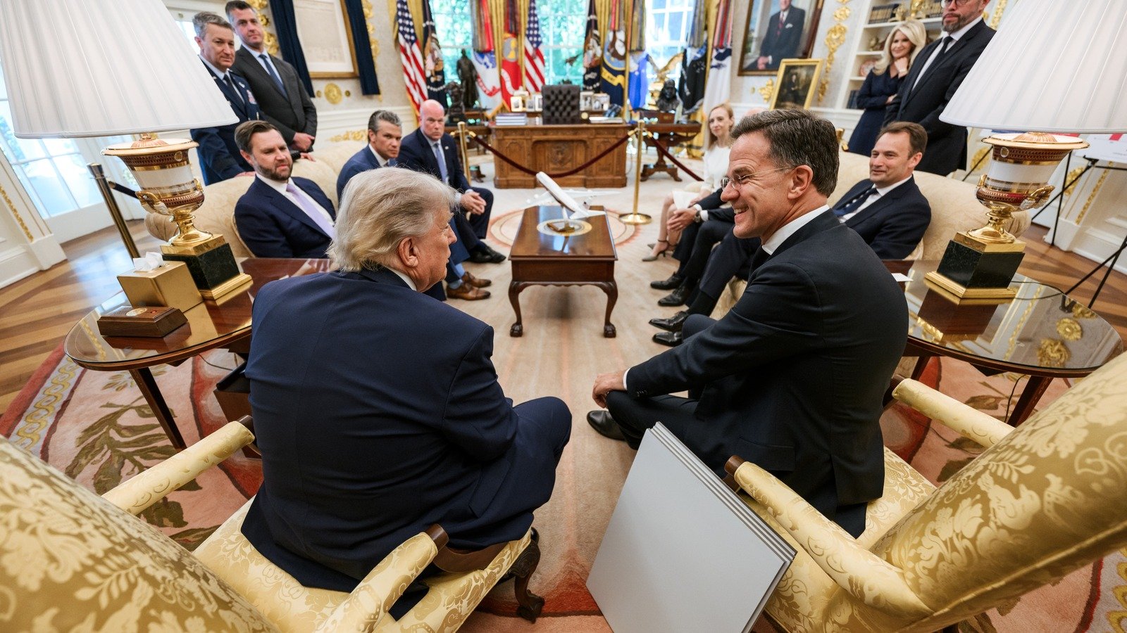 President Trump meets with NATO Secretary General Mark Rutte in the Oval Office