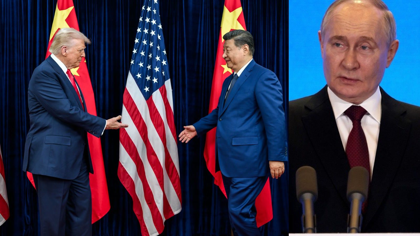 President Trump with President Xi Jinping and President Vladimir Putin