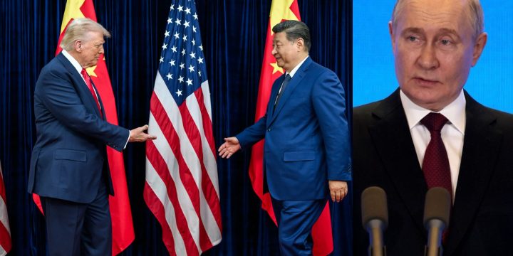 President Trump with President Xi Jinping and President Vladimir Putin