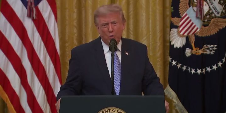 President Trump discusses election infrastructure vulnerabilities during his July 16, 2026 address