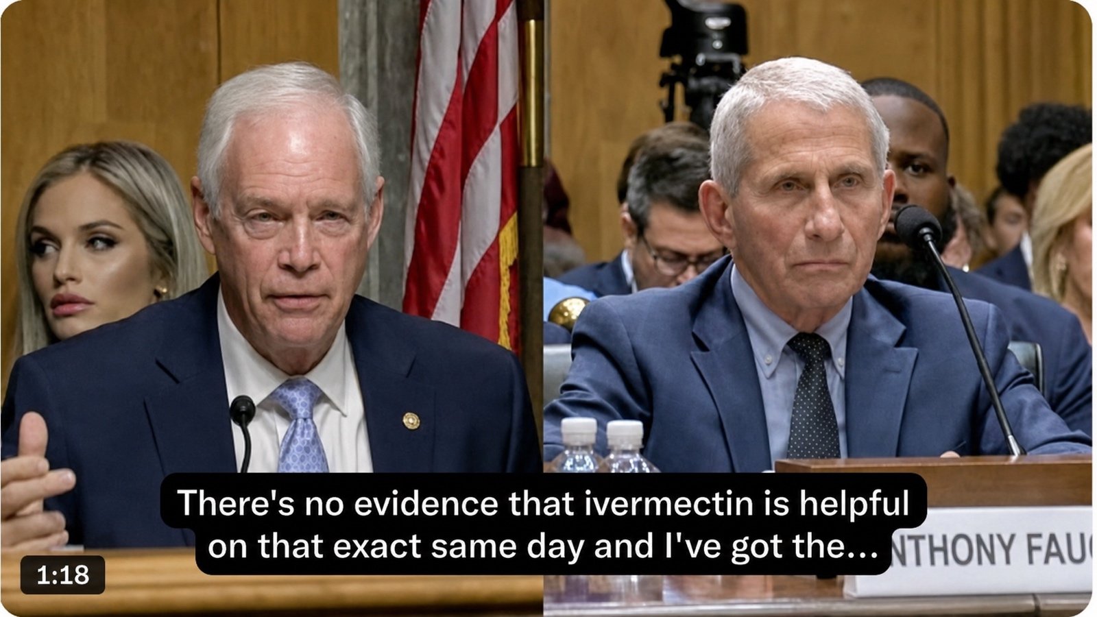 Sen. Ron Johnson questions Anthony Fauci about ivermectin during the July 29, 2026 Senate hearing