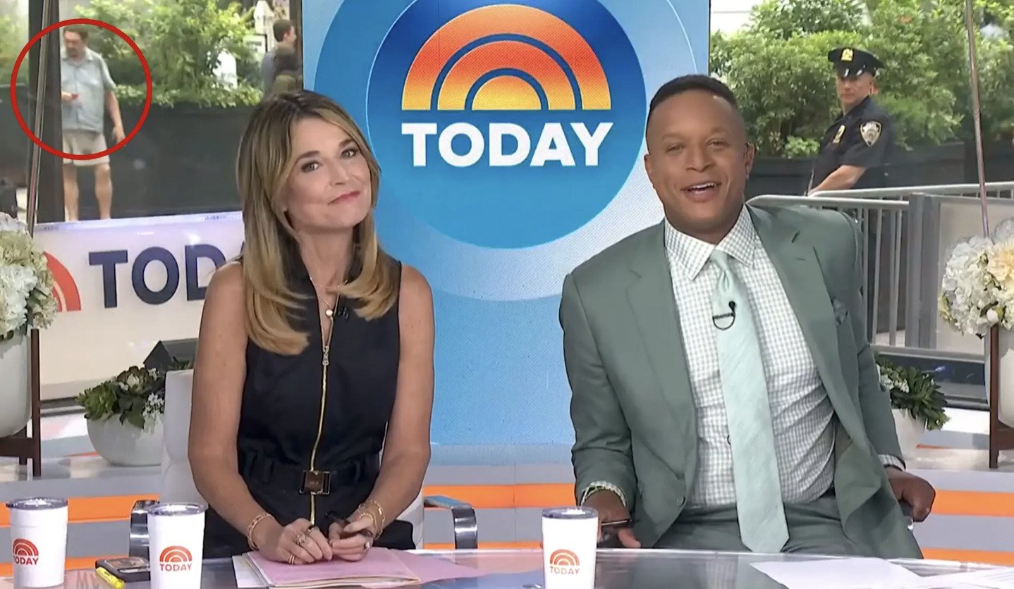 New Video Shows Man Who Stormed “Today” Show Set In Background Of The Show Before Arrest