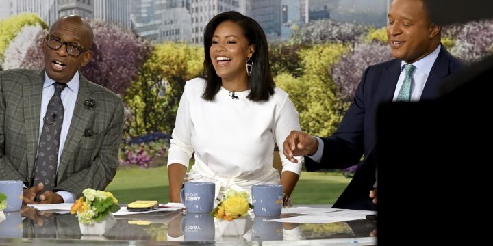 Al Roker, Sheinelle Jones and Craig Melvin seated at the TODAY desk