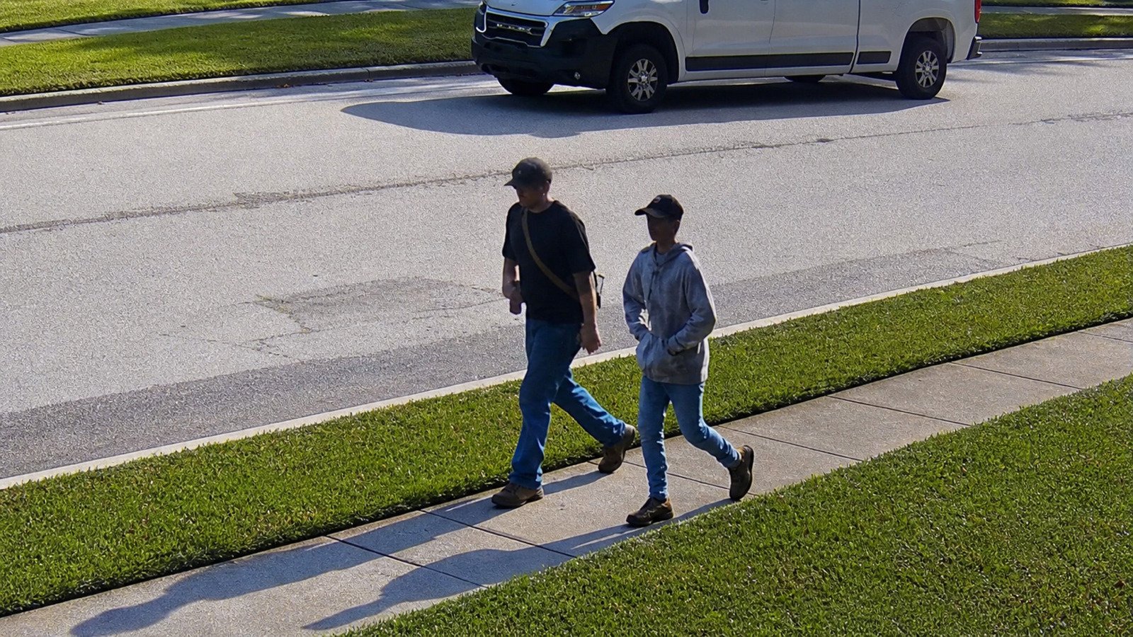 Dustin Rose and Samson Campbell walking together in DeLand, Florida
