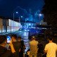 Smoke rises over the Beni Enzar border area in Melilla, Spain, as residents watch the checkpoint on July 30, 2026